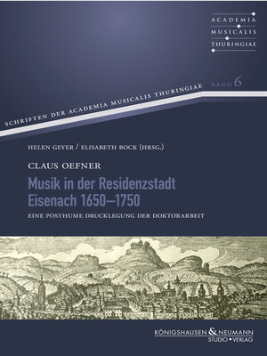 cover image of Musik in der Residenzstadt Eisenach 1650–1750